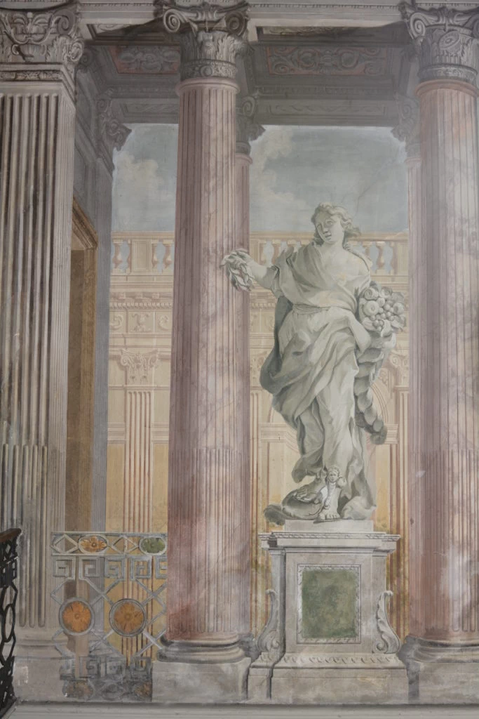  86-Sante Cattaneo-Allegoria dell'abbondanza,1781 - Palazzo Calini ai Fiumi, Brescia 